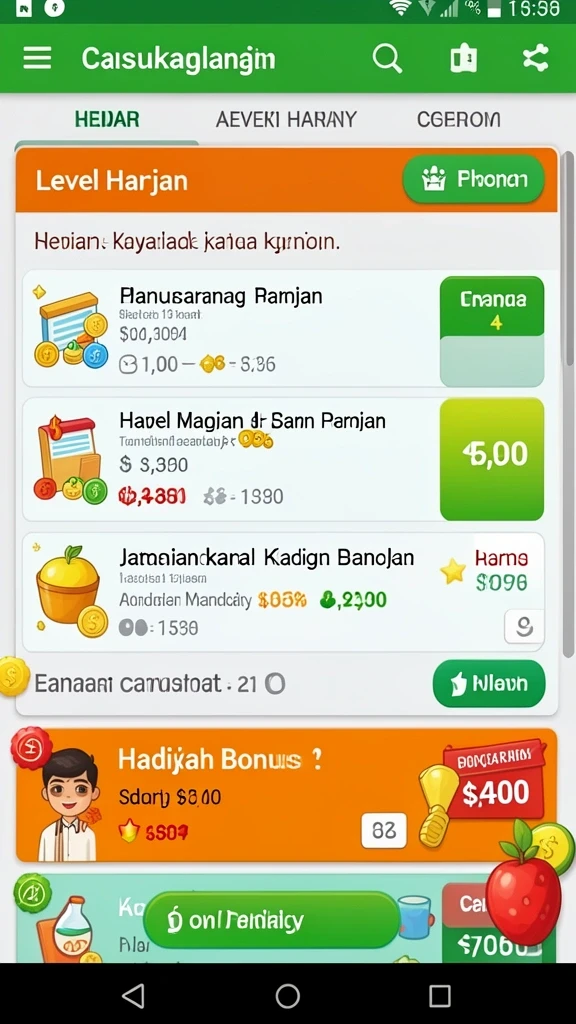 kijangwin - Screenshot menunjukkan karakter unik dalam permainan.